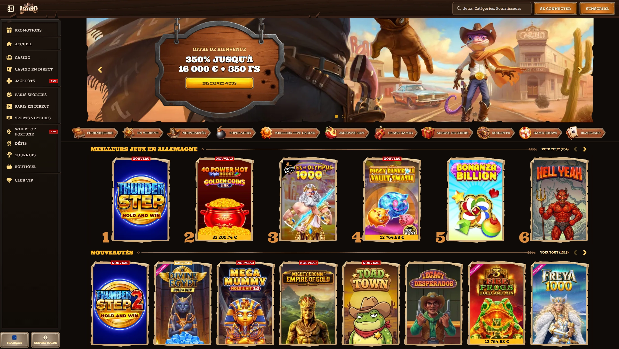 Comment créer un compte sur Lizaro Casino Connexion