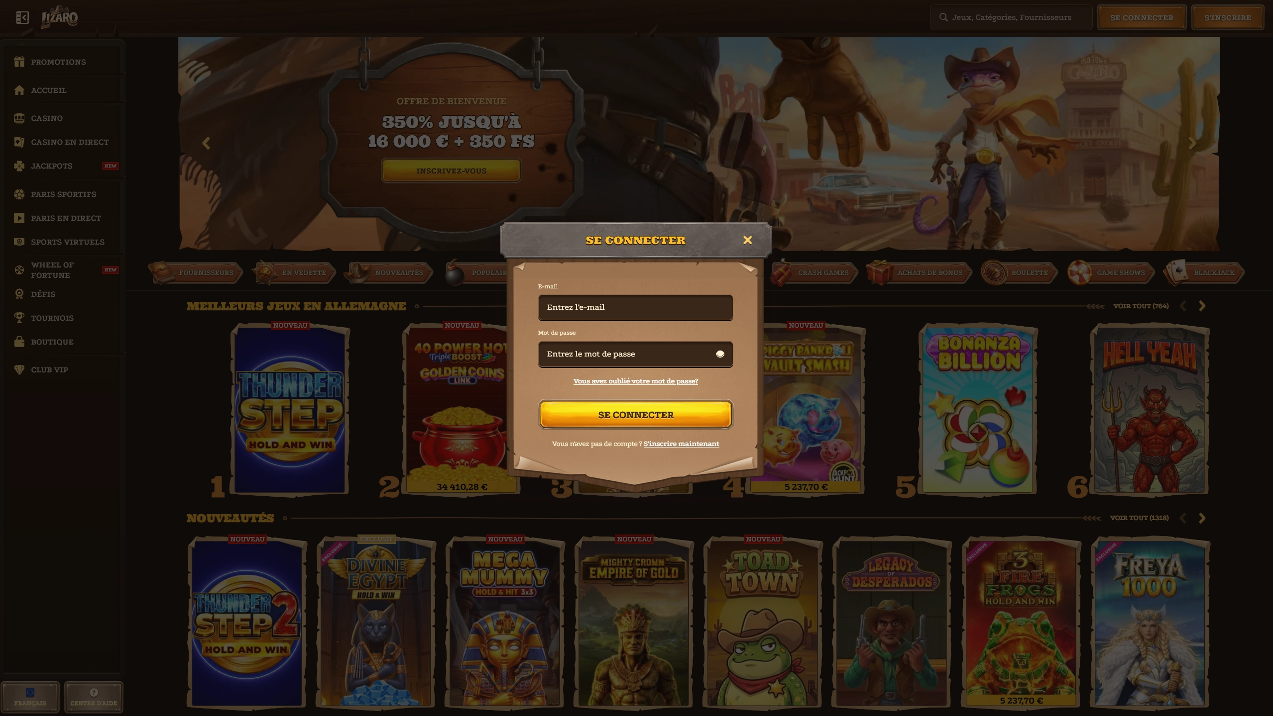 Connexion depuis un ordinateur ou un smartphone – Lizaro Casino Login
