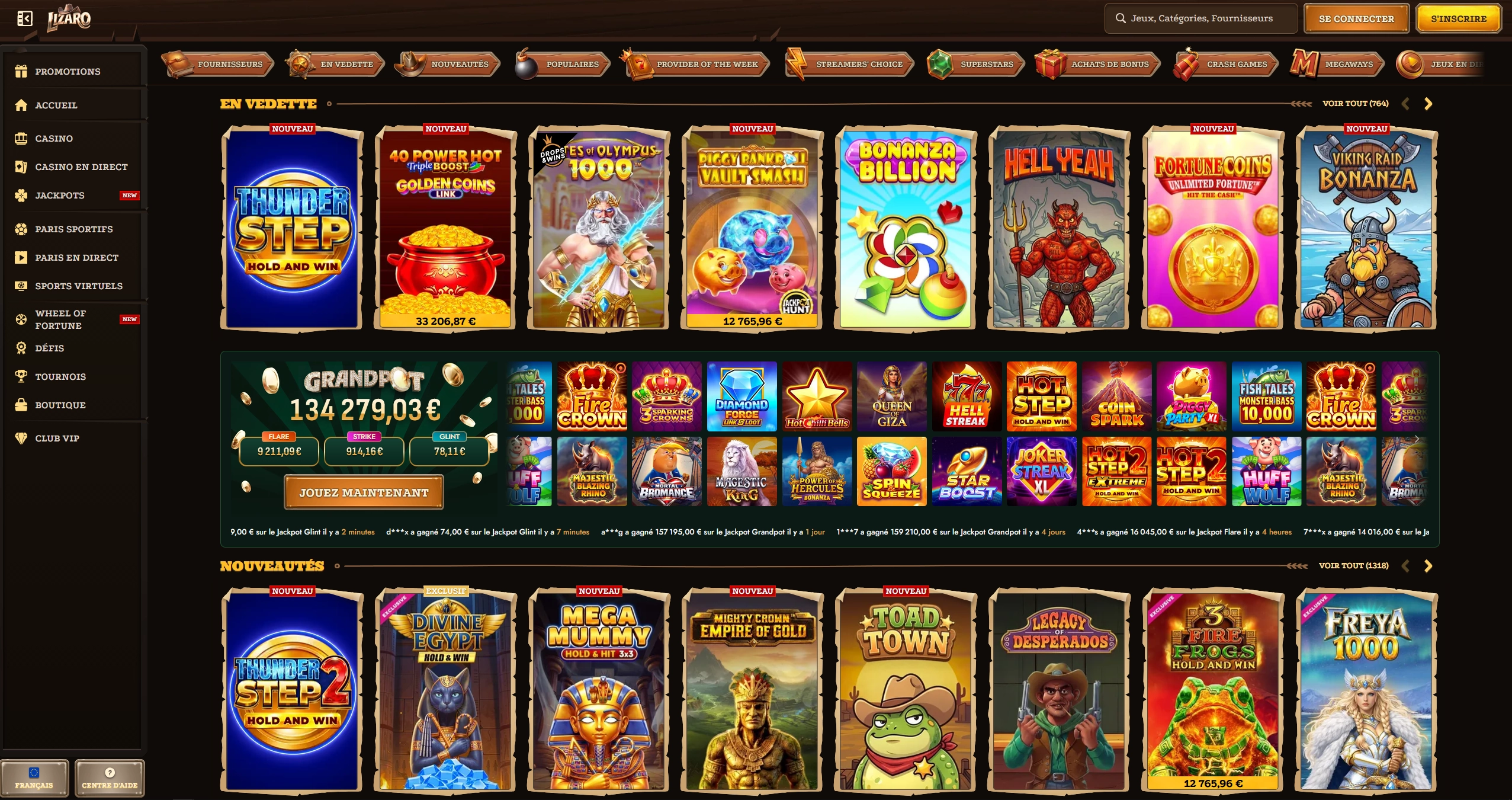 Lizaro Casino Login sur mobile